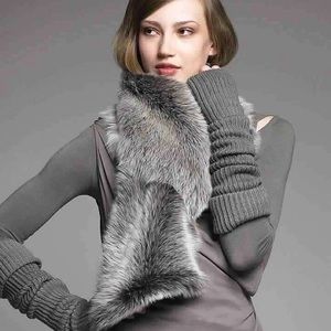 NWOT Donna Karan Shearling Loop Notch Scarf